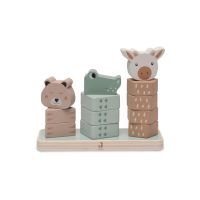 Jollein Holz-Stapelturm 3 Tiere Jungle Jambo